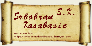 Srbobran Kasabašić vizit kartica